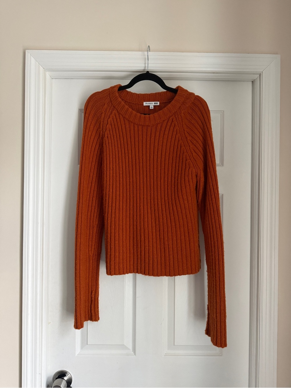 JW ANDERSON for UNIQLO Ribbed Crewneck Sweater - Burnt orange
